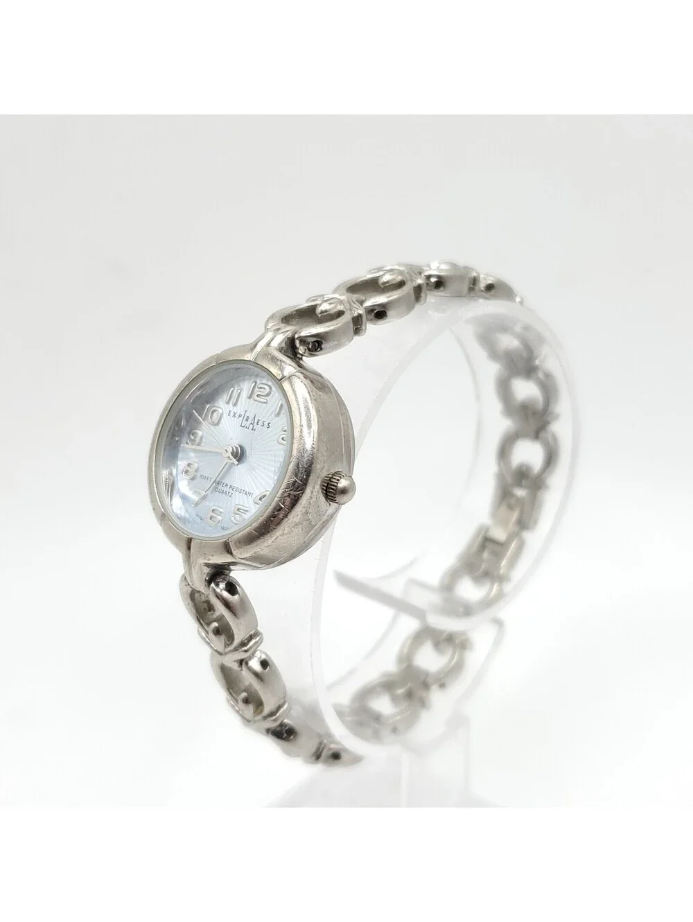 LA Express Watch Women 22mm Blue Date Dial New Battery